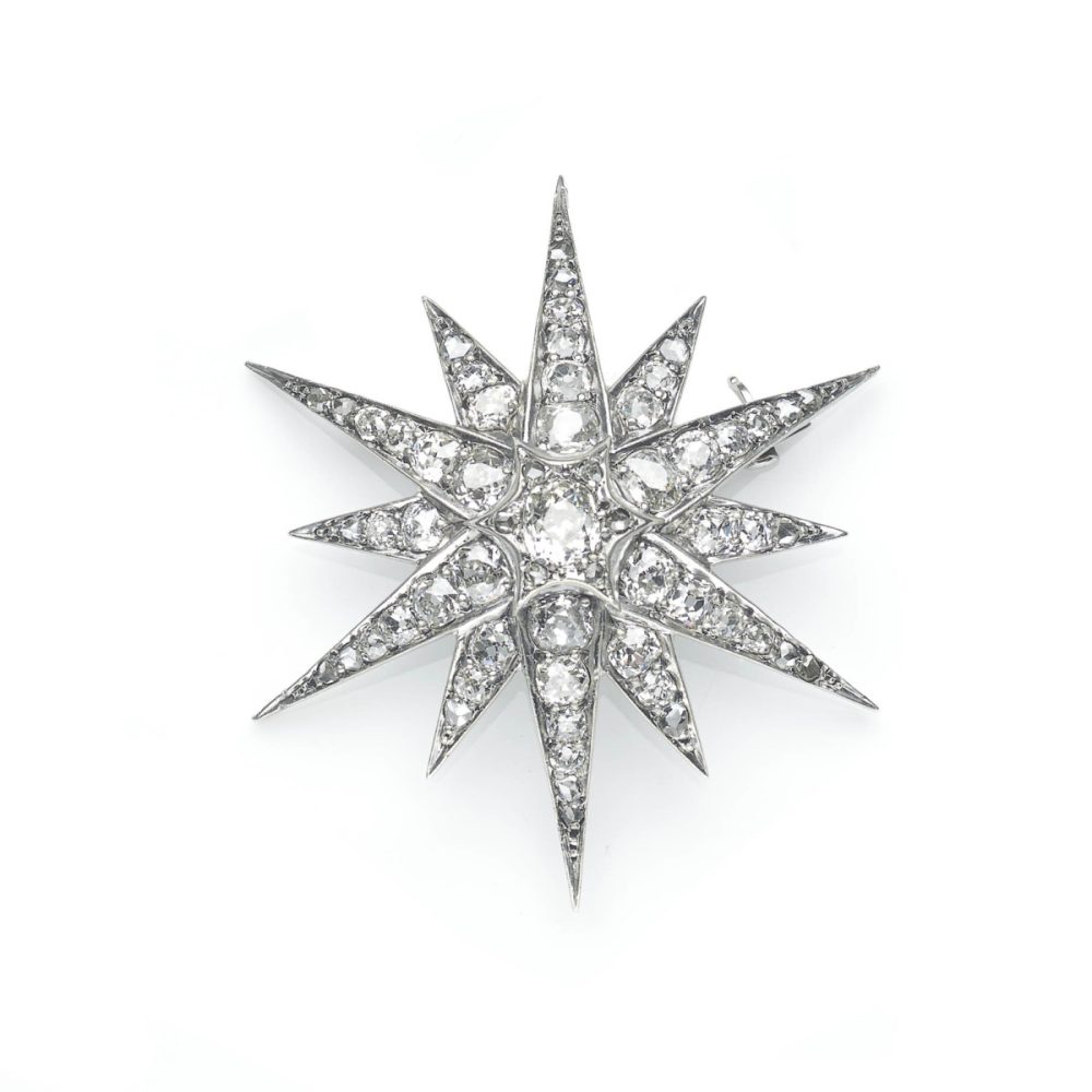 Antique Victorian Diamond Star Brooch