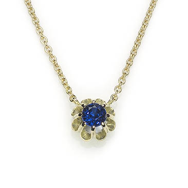 Flowerhead Sapphire Pendant