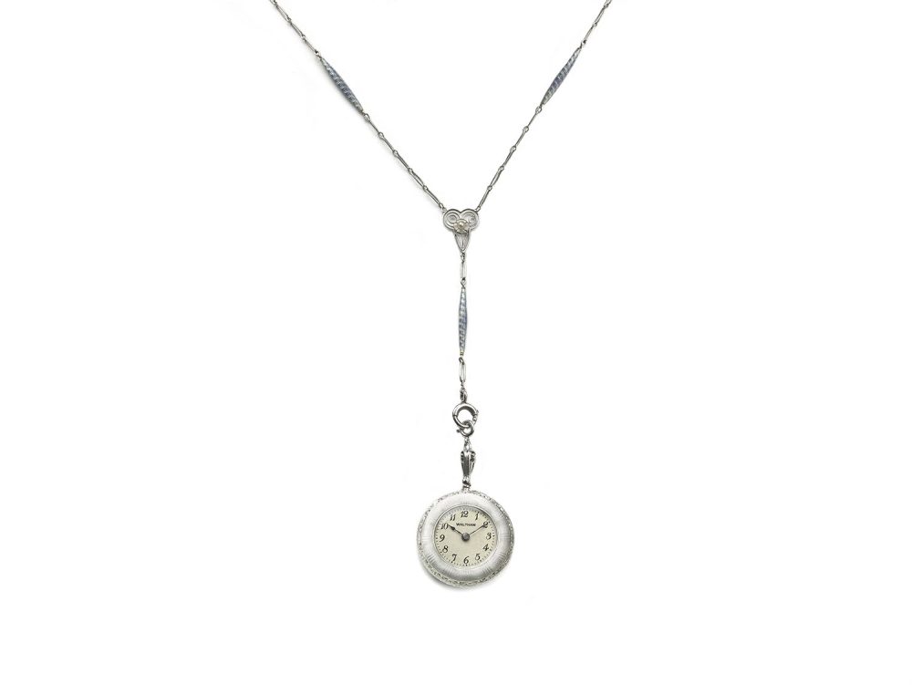 Art Deco Waltham Ladies Platinum Fob Watch