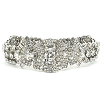 Art Deco Diamond Bracelet 14 carats