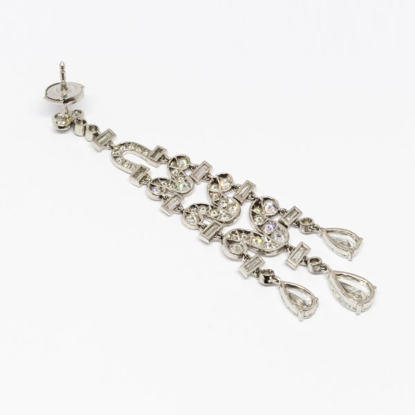 Diamond Drop Earrings, 9 Carats