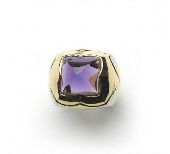 Vintage Bulgari Piramide Amethyst Gold Ring