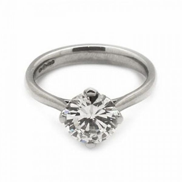 2.00ct Brilliant Cut Diamond Solitaire Ring, Platinum