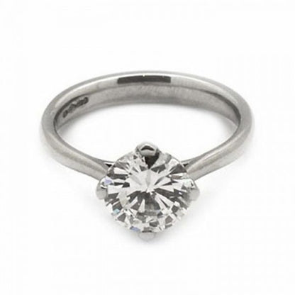 2.00ct Brilliant Cut Diamond Solitaire Ring, Platinum