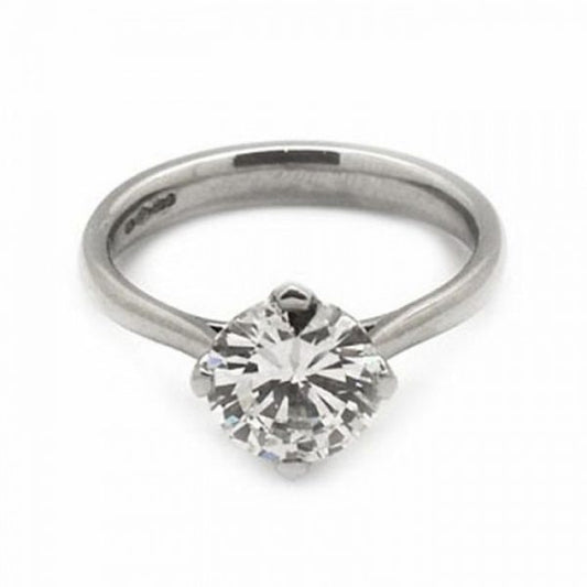 2.00ct Brilliant Cut Diamond Solitaire Ring, Platinum