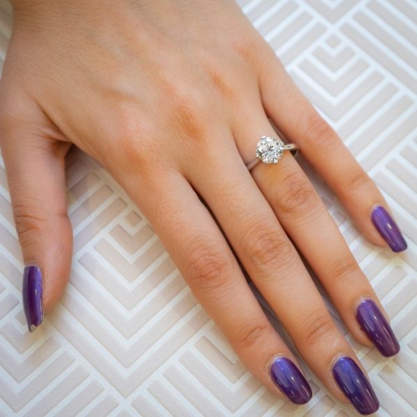 2.00ct Brilliant Cut Diamond Solitaire Ring, Platinum