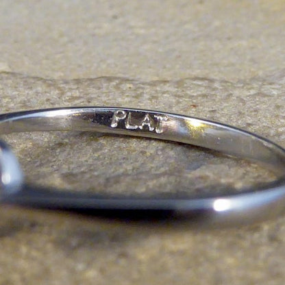 Yellow Sapphire and Diamond Three Stone Platinum Ring