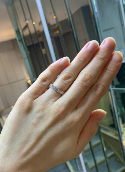 Yellow and White 18ct Gold Diamond Half Eternity Band Ring, 0.79cts