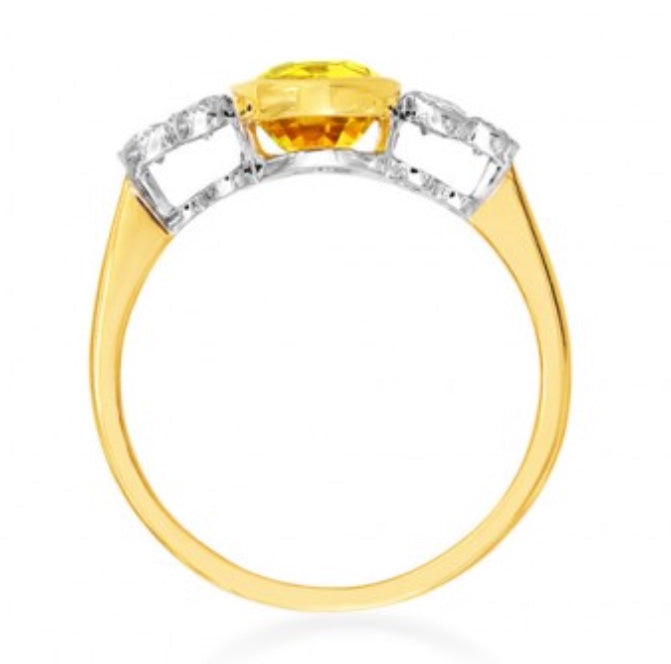 Yellow sapphire ring