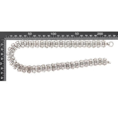 Antique Victorian Silver Engraved Flat Link Collar Necklace Circa 1880