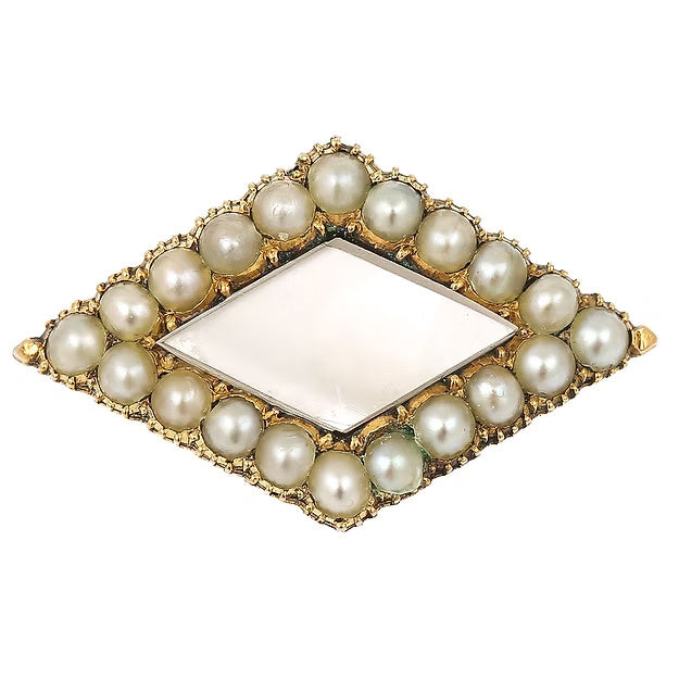 Antique Victorian 18ct Gold Pearl Brooch and Pendant, Circa 1880