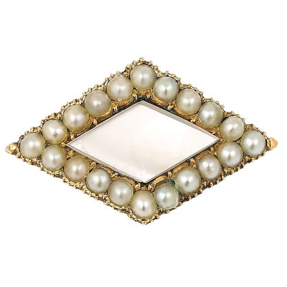 Antique Victorian 18ct Gold Pearl Brooch and Pendant, Circa 1880