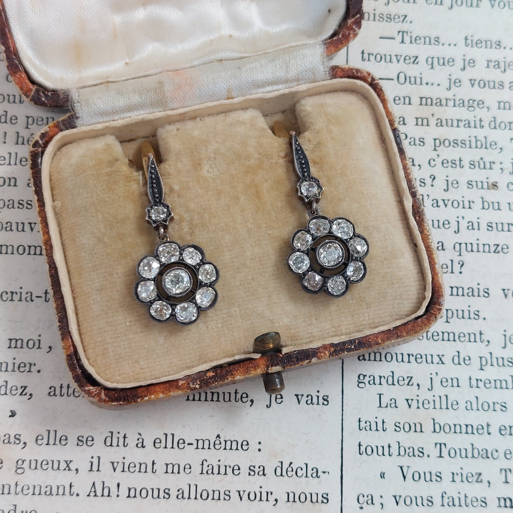 Antique diamond earrings