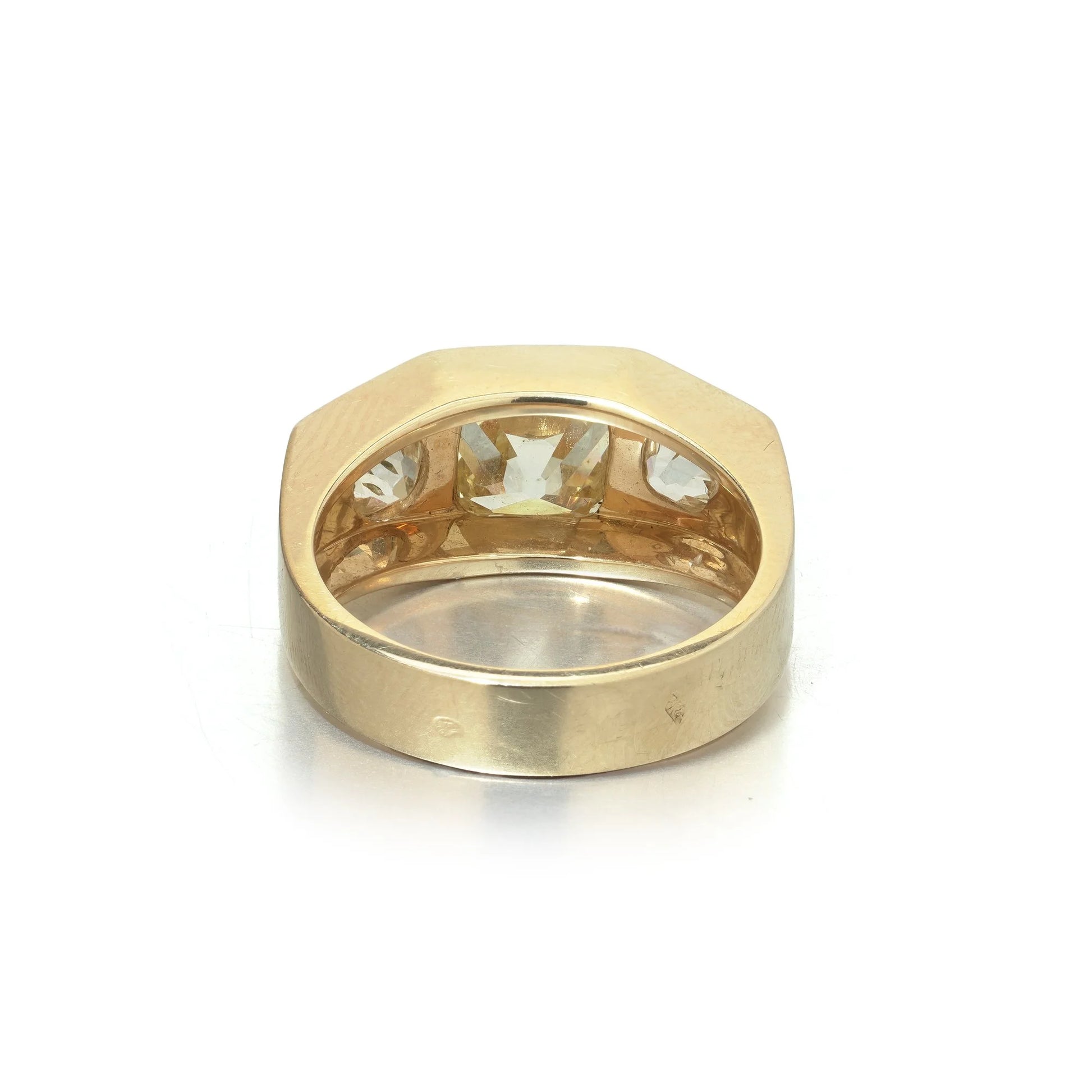 Antique French 18ct Gold Three Stone Diamond Ring