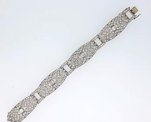 Art Deco Diamond Bracelet, 16.00 carat total