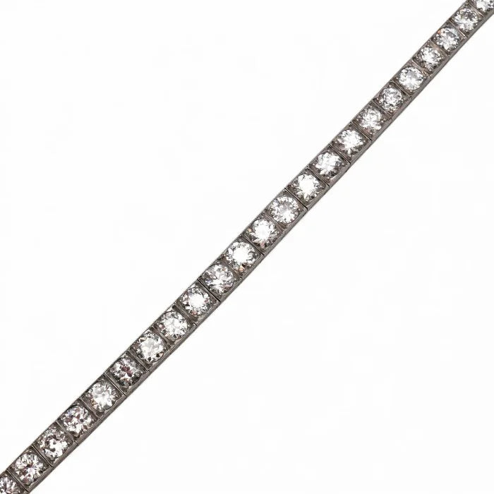 Art Deco 10cts Diamond Line Bracelet in Platinum