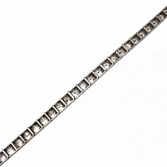 Art Deco 10cts Diamond Line Bracelet in Platinum