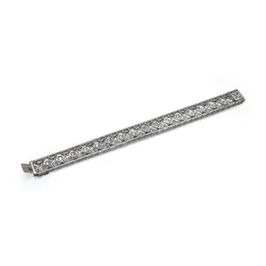 Art Deco 8.28ct Diamond and Sapphire Bracelet in Platinum
