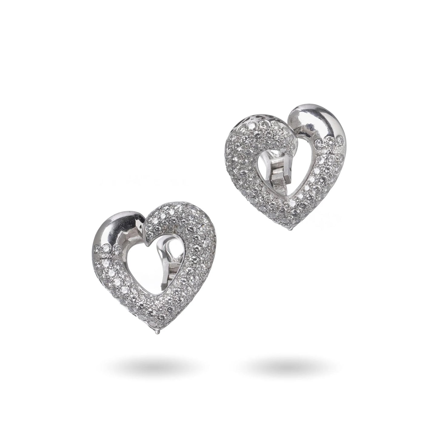 Asprey 18 Carat White Gold South Sea Pearl and Diamond Day and Night Earrings