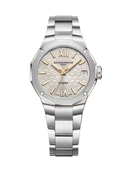Baume et Mercier Riviera Ladies Steel Date Display Wrist Watch 10730
