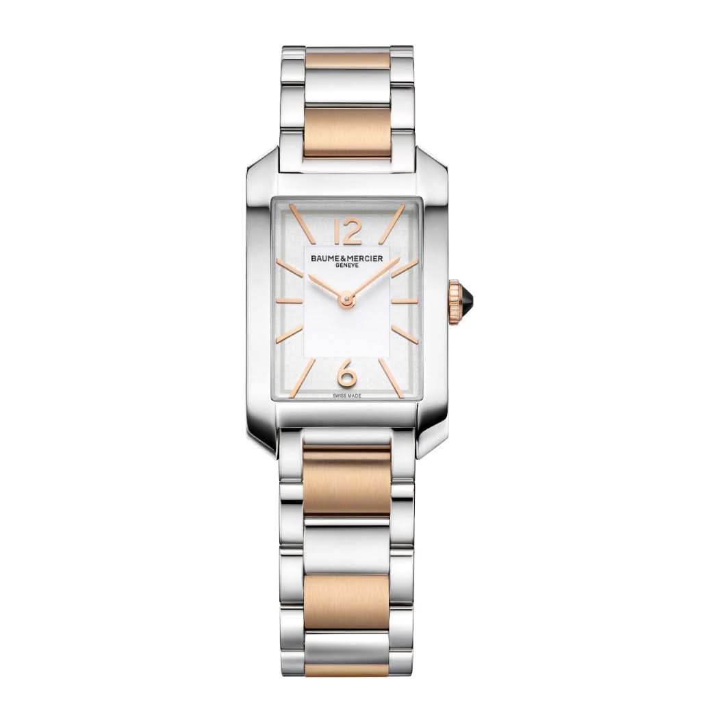 Baume et Mercier Hampton Steel and Pink Gold-Capped Steel Quartz Watch 10751
