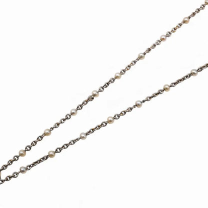 Belle Epoque Antique Amethyst and Diamond Pendant on Natural Pearl and Platinum Chain Necklace