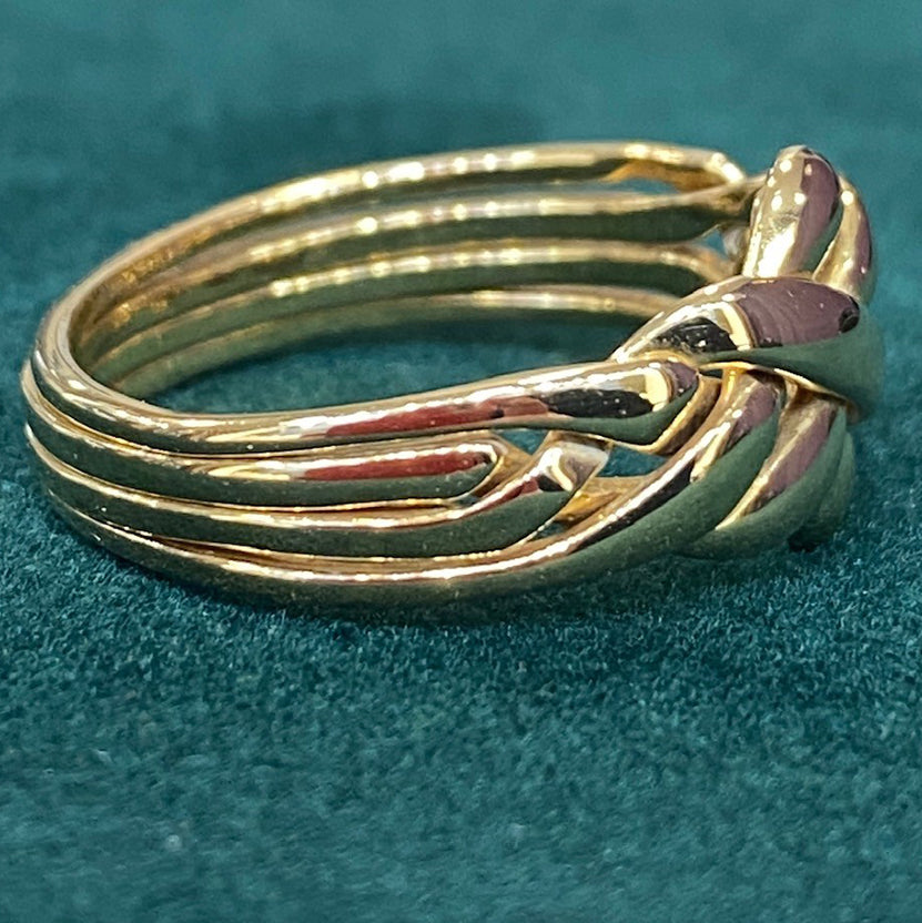 Vintage 18ct Yellow Gold Puzzle Ring
