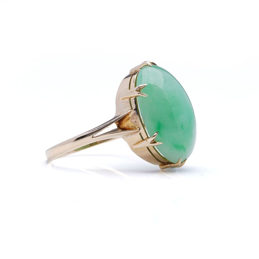Jade ring set in gold.