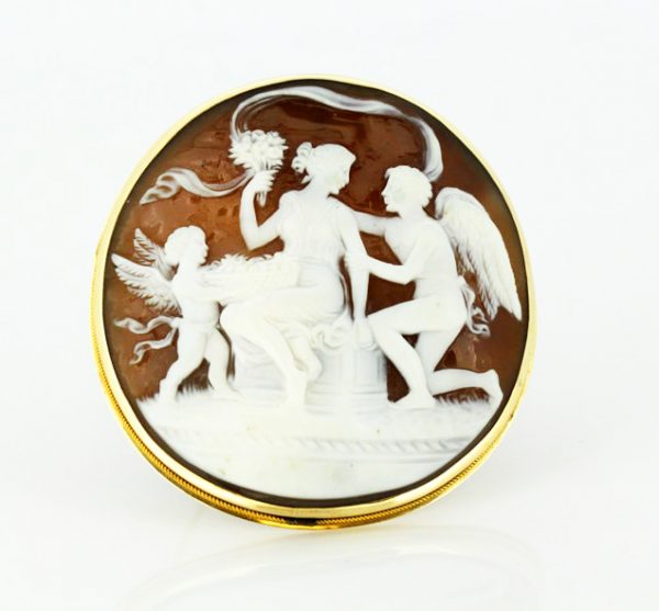 Victorian Carnelian Cameo Brooch, 15ct Yellow Gold, Circa 1870's