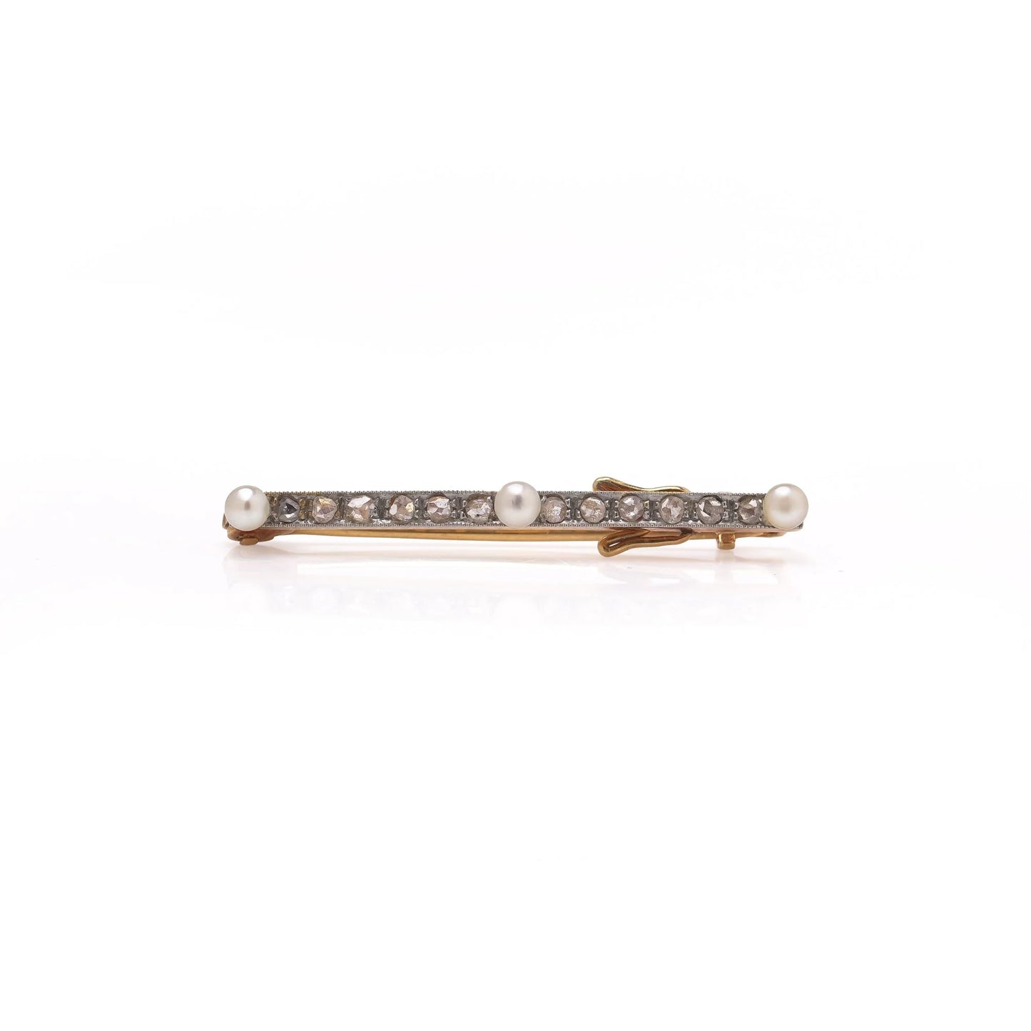 Cartier London Art Deco Natural Pearl and Diamond Brooch, Circa 1920s