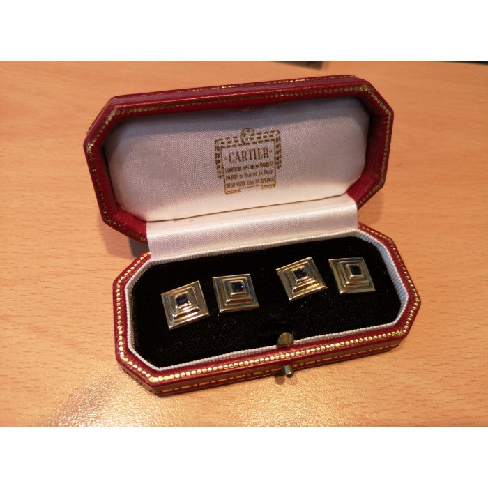 Cartier Sapphire Gold Cufflinks MO3
