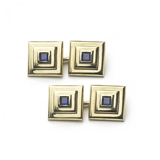 Cartier Sapphire Gold Cufflinks MO1