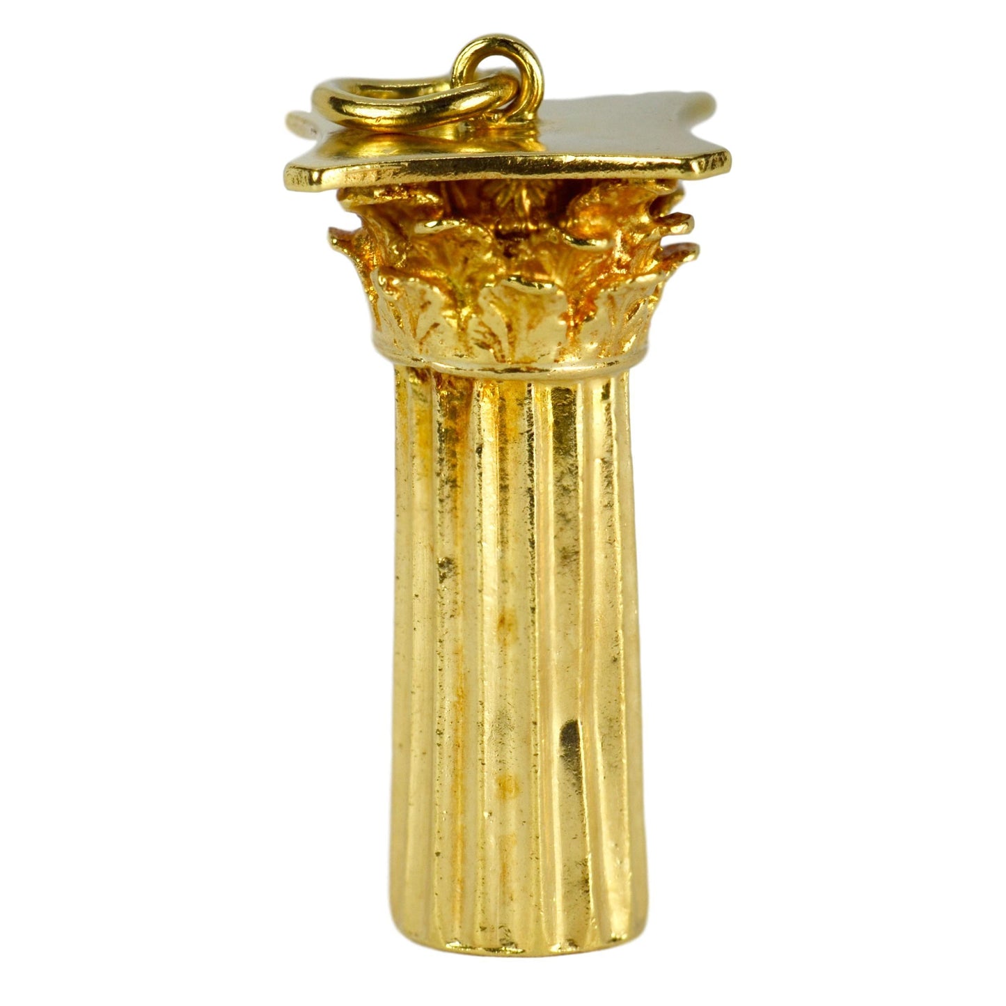 18ct Yellow Gold Roman Corinthian Column Charm Pendant