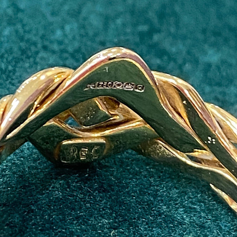 Vintage 18ct Yellow Gold Puzzle Ring