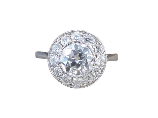 1.65ct Total Diamond Engagement Target Ring in 18ct White Gold and Platinum