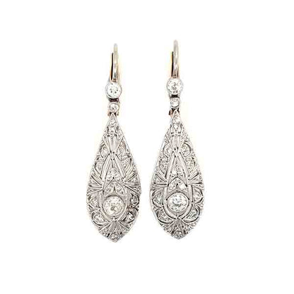 Art Deco diamond drop earrings