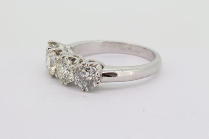 Four Stone Diamond Ring in 18ct White Gold, 2.10 carats