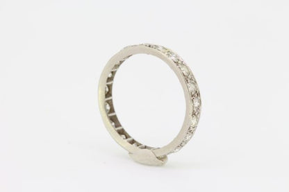 1.0ct Diamond Full Eternity Band Ring; traditional 18ct white gold full eternity ring set with diamonds, estimated 1.00 carat total