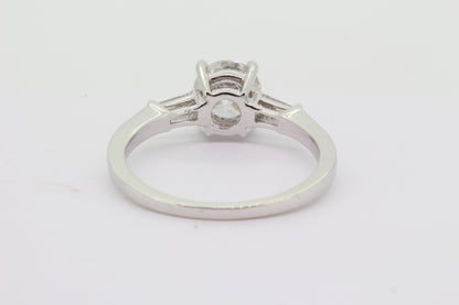 White gold Solitaire diamond ring 0.98c