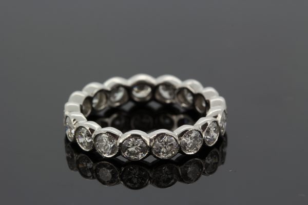Diamond Full Eternity Band Ring in Platinum, 2.30 carat total