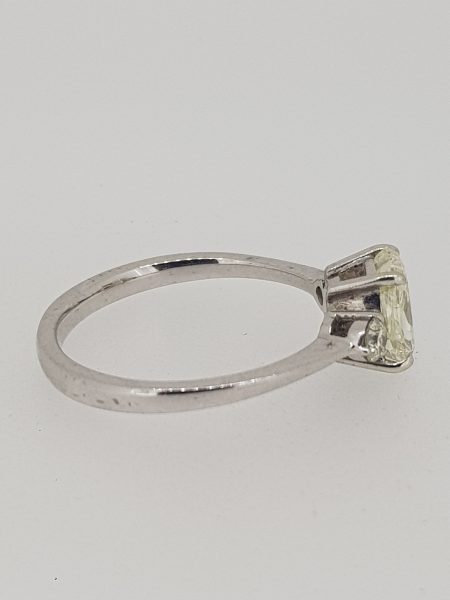1.20ct Emerald Cut Diamond Three Stone Engagement Ring in 18ct White Gold