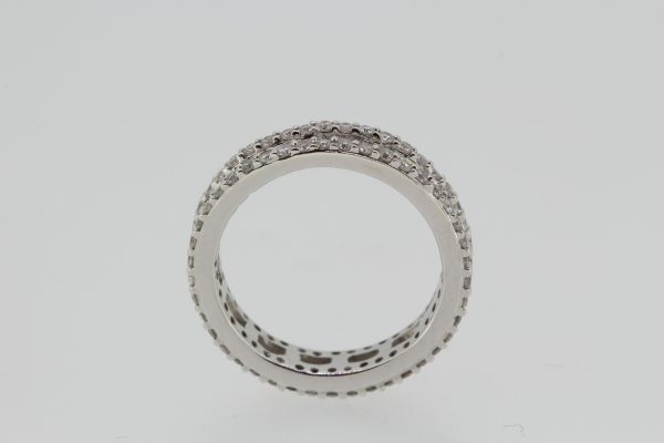 Baguette and Brilliant Cut Diamond Full Eternity Ring, 1.50 carats