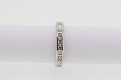 Princess Cut Diamond Full Eternity Band Ring in Platinum, 1.90 carats