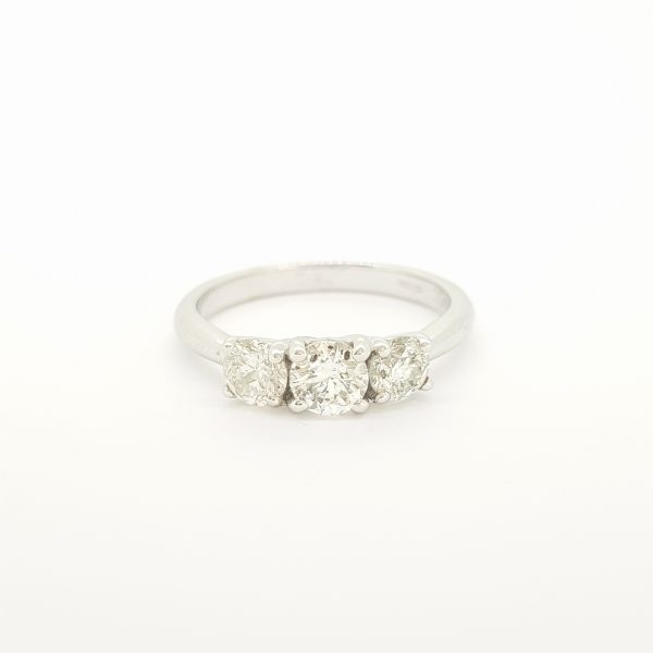 Diamond Three Stone Ring, 0.75 carats