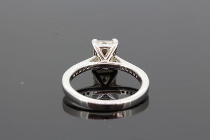 1.53ct Emerald Cut Diamond Engagement Ring in Platinum