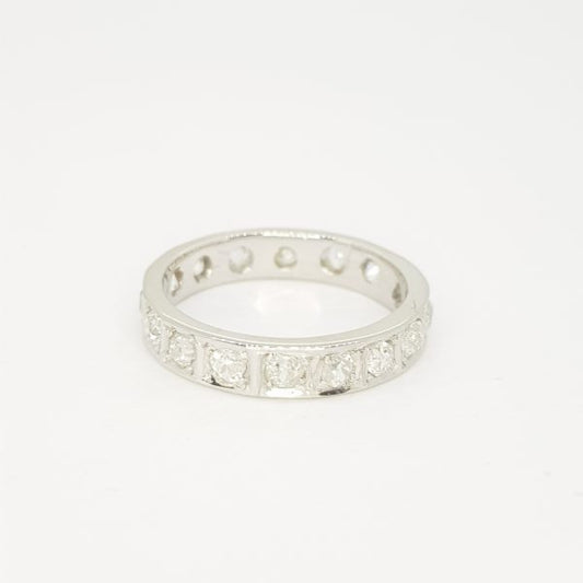 Old Cut Diamond Full Eternity Band Ring, 1.20 carat total