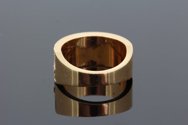 Contemporary Diamond Dress Ring in 18ct Rose Gold; seven brilliant cut diamonds in an asymmetric pattern upon a pave set diamond background, 0.59 carat total