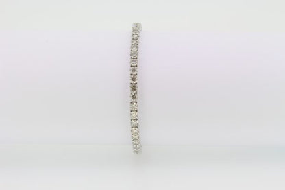 Diamond Line Bracelet in 18ct White Gold, 9.08 carat total