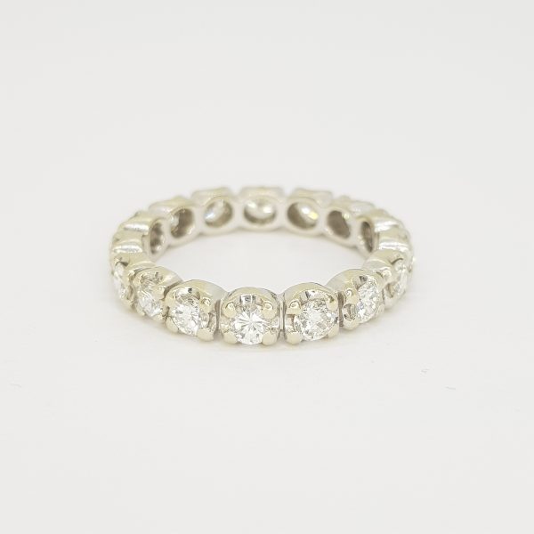 Diamond Full Eternity Ring in 18ct white gold, 1.00 carat total