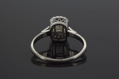 0.52ct Emerald Cut Diamond Cluster Ring